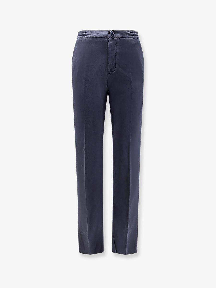 Trousers Lyocell Blend Blue