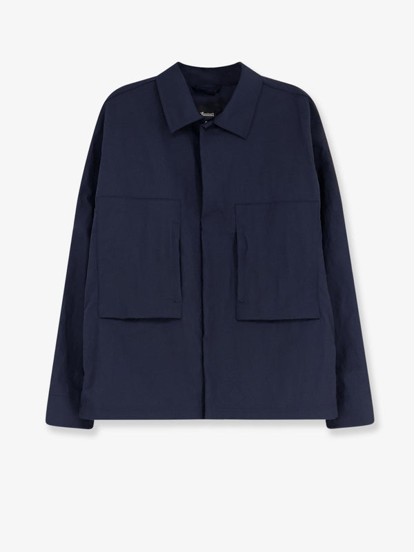 Jacket Wrinkled Nylon Blue Polyamide