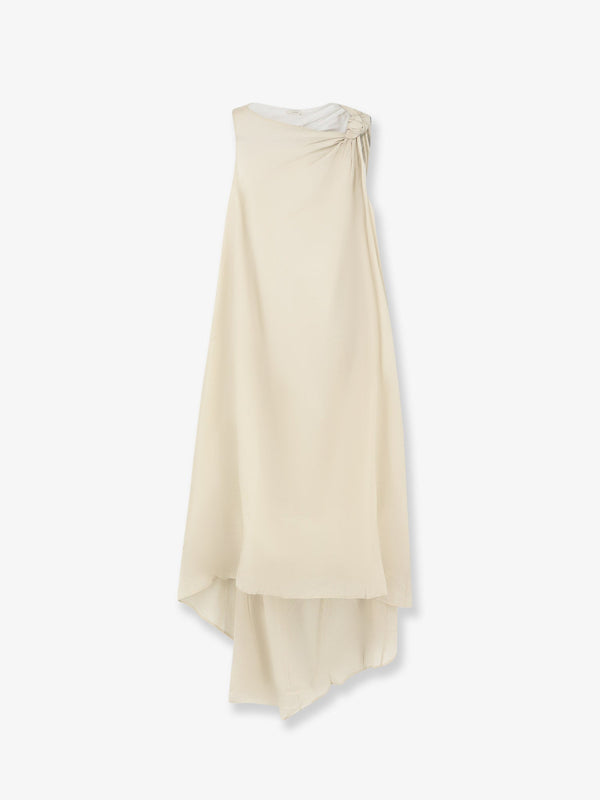 Dress Viscose-Lyocell Blend Beige
