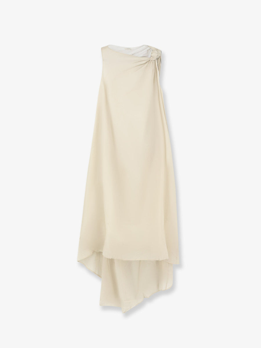 Dress Viscose-Lyocell Blend Beige