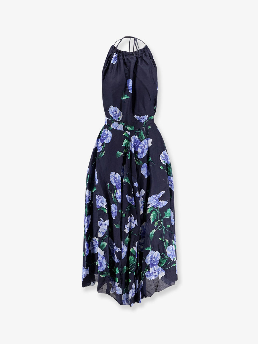 Dress Plumeria Ramie Blue