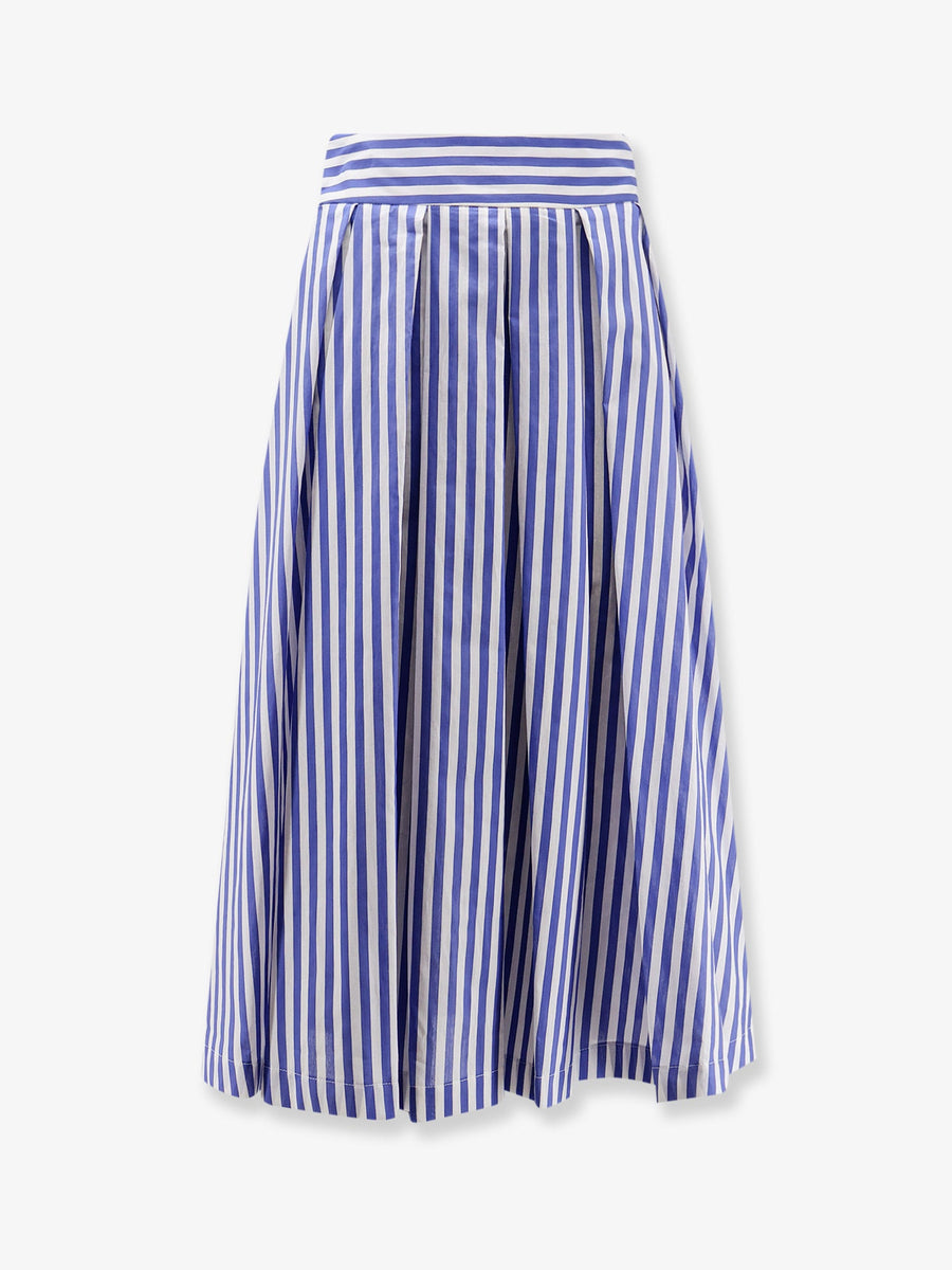 Skirt Iris Striped Cotton Blue