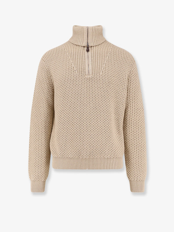 Linen And Cashmere Blend Sweater Beige