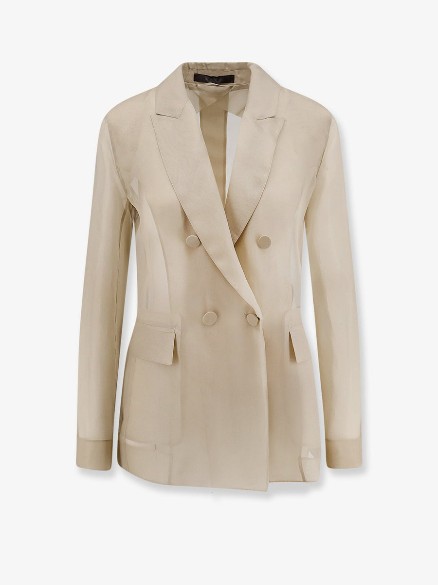 Silk Blazer Mxeslogan Beige Blazers