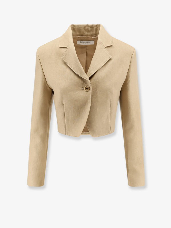 Blazer Mxsbuono Linen Beige Blazers