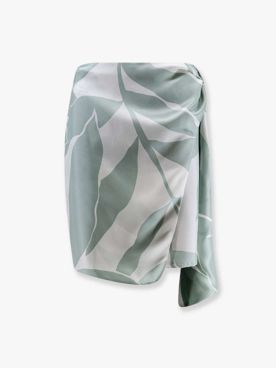 Silk Pareo Skirt Green