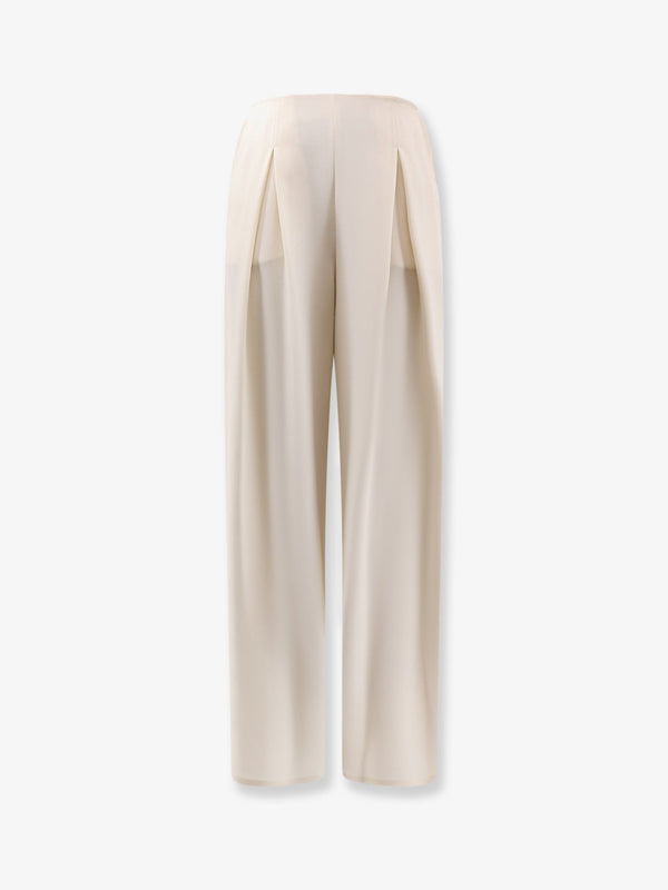 Silk Trousers White