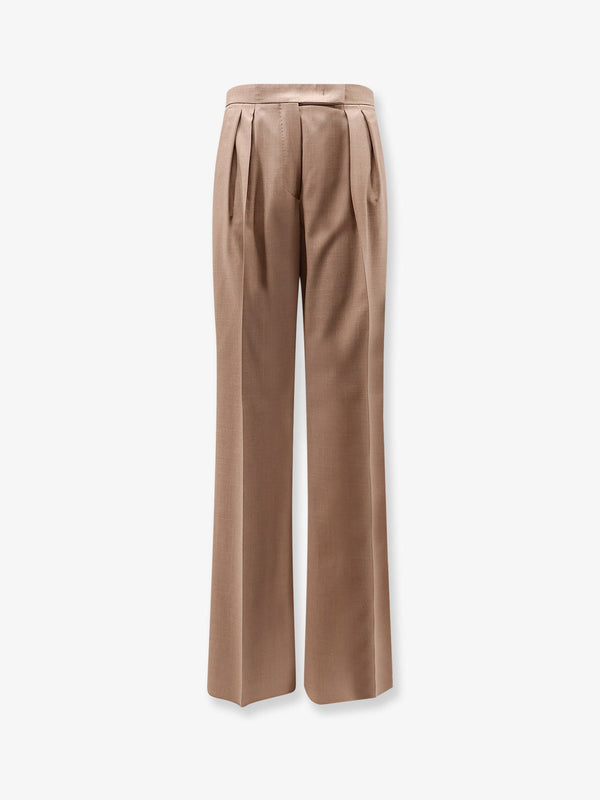Virgin Wool Trousers Brown