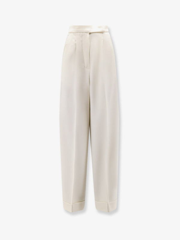 Trousers Mxmrugiada White Virgin Wool