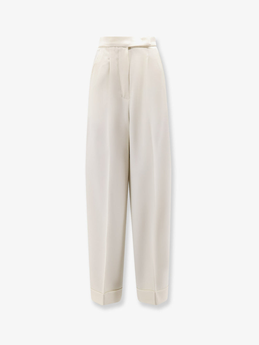 Trousers Mxmrugiada White Virgin Wool