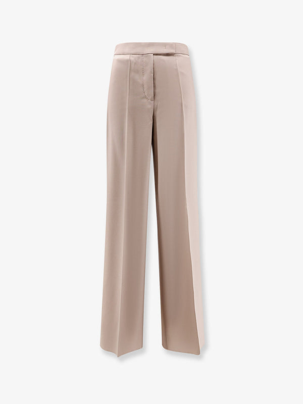 Virgin Wool, Mohair And Silk Trousers Beige