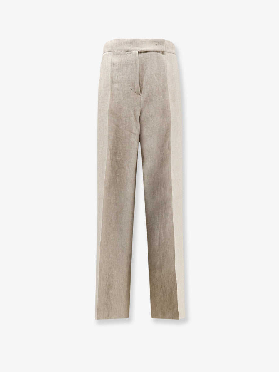 Trousers Ginnico Linen Beige