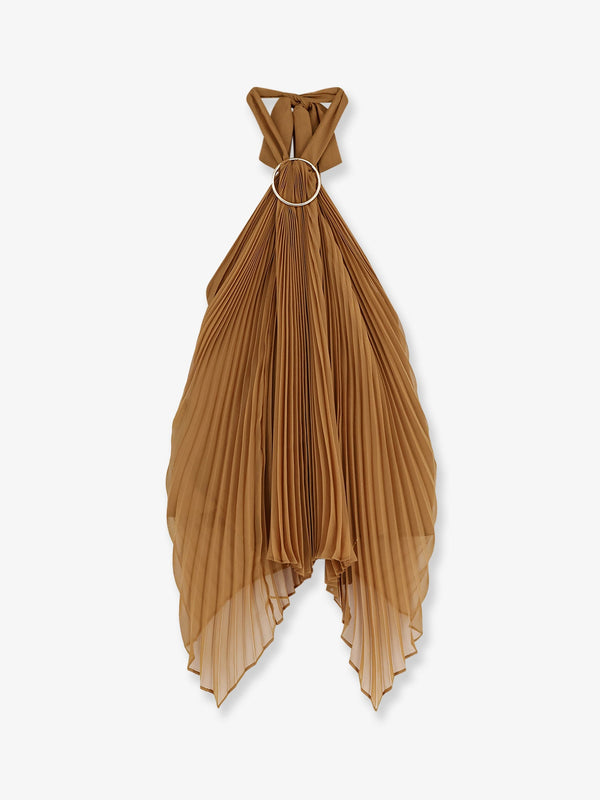 Pleated Top Mxevalzer Brown Polyester T-shirts & Jerseys