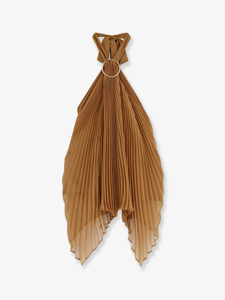Pleated Top Mxevalzer Brown Polyester T-shirts & Jerseys