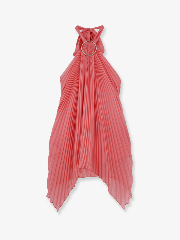 Pleated Top Mxevalzer Pink Polyester T-shirts & Jerseys