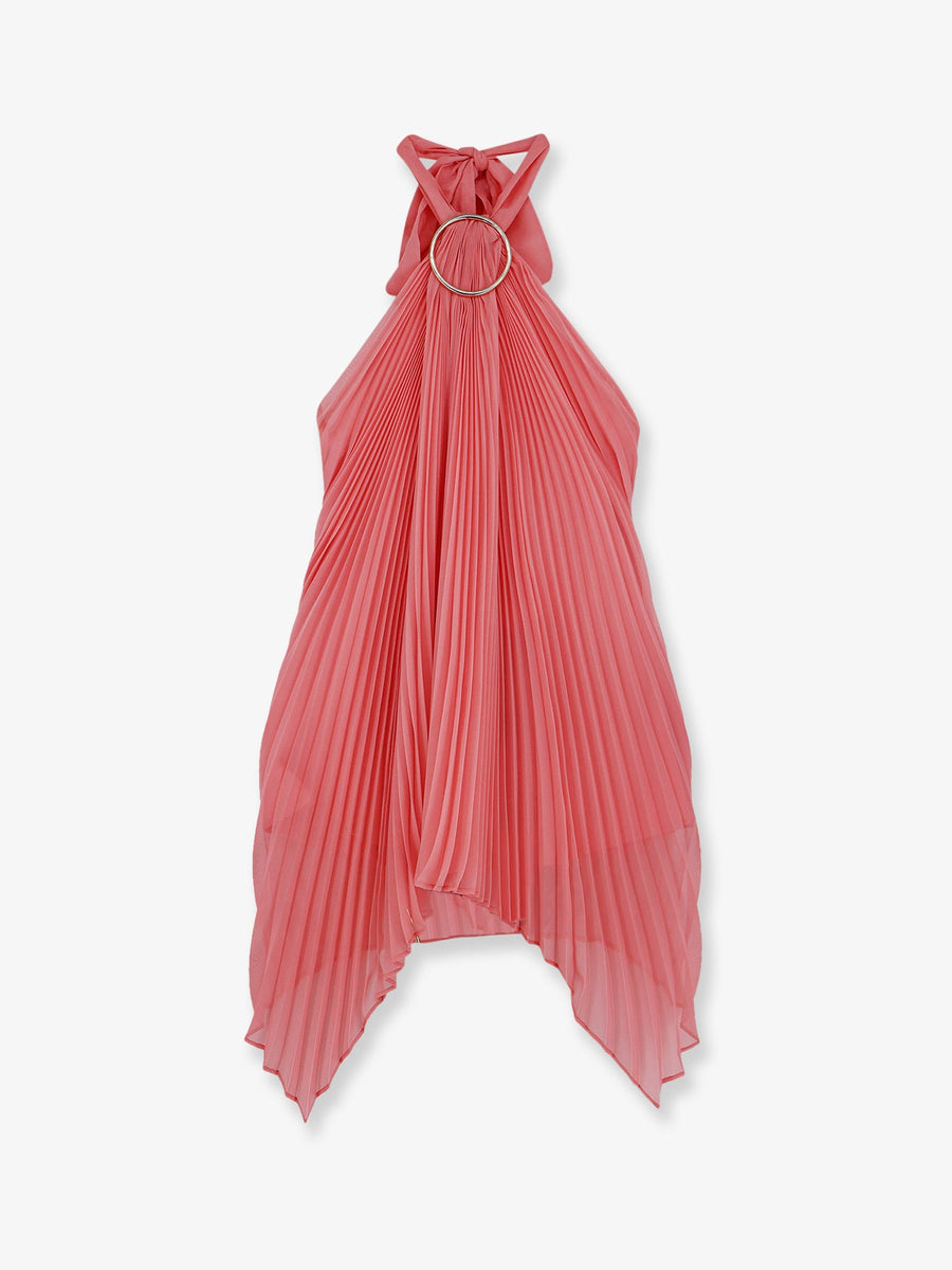 Pleated Top Mxevalzer Pink Polyester T-shirts & Jerseys
