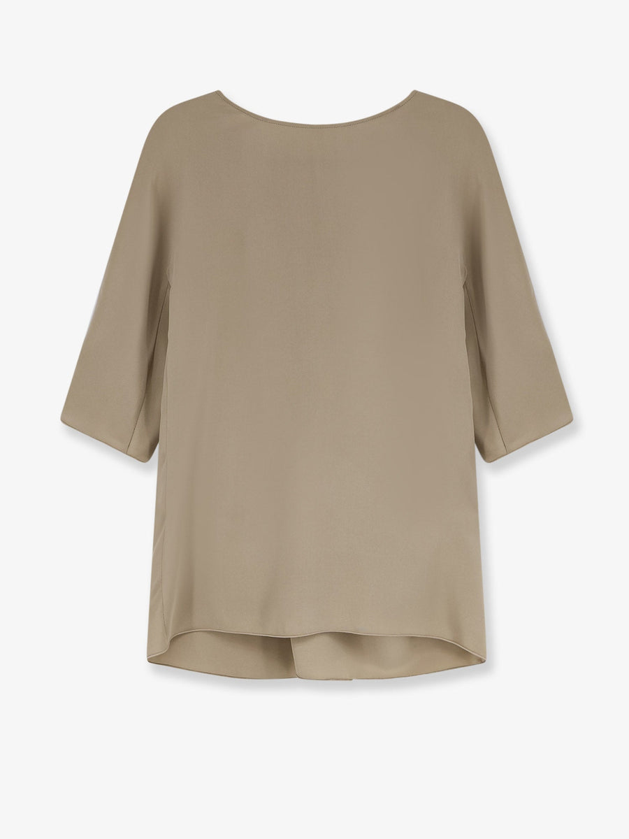 Silk Top Beige T-shirts & Jerseys