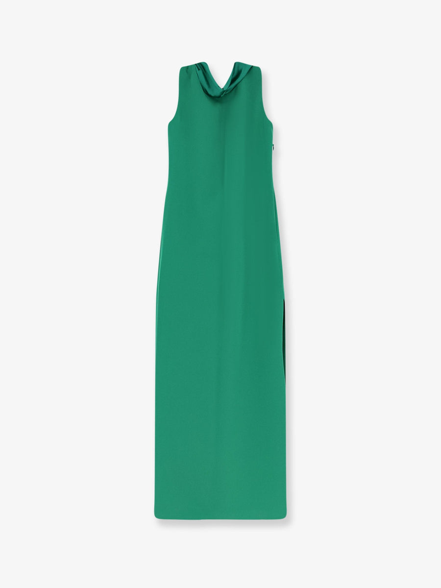 Mxmeaere Long Dress Green Triacetate