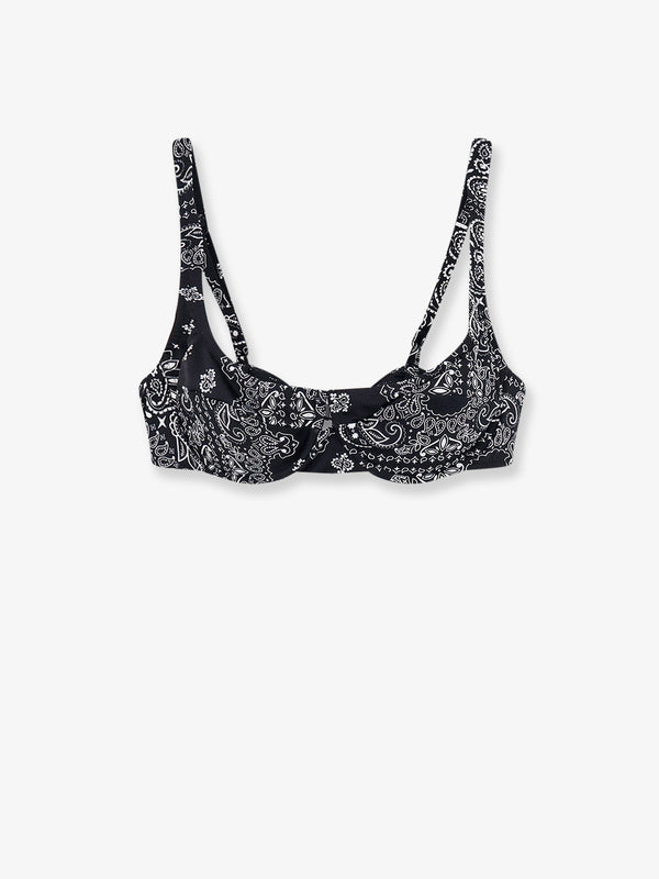 Bikini Top Amira Black Polyamide Swimwear