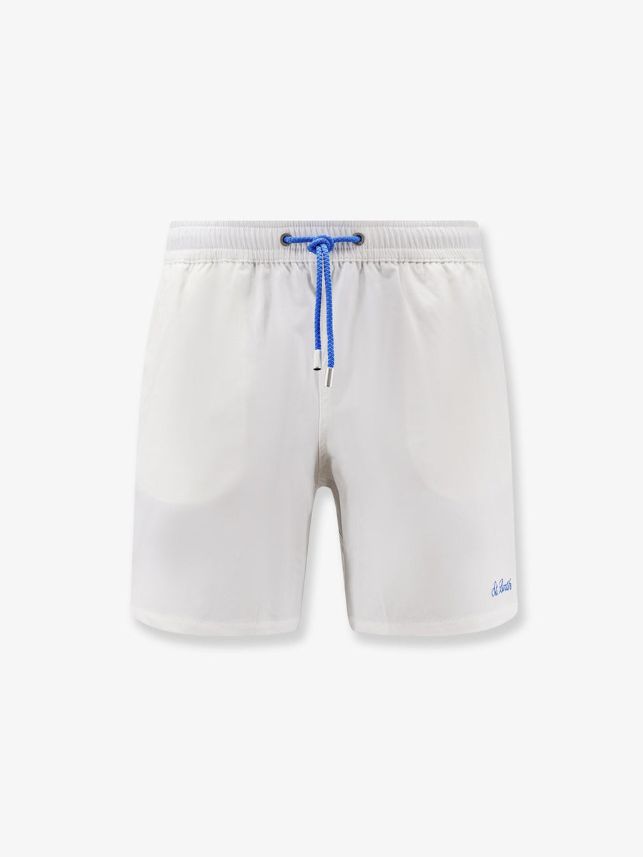 Swim Boxer Shorts White Recycled Nylon