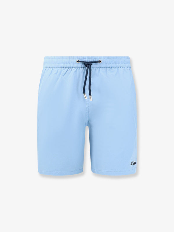 Swim Boxer Shorts Recycled Nylon Blue