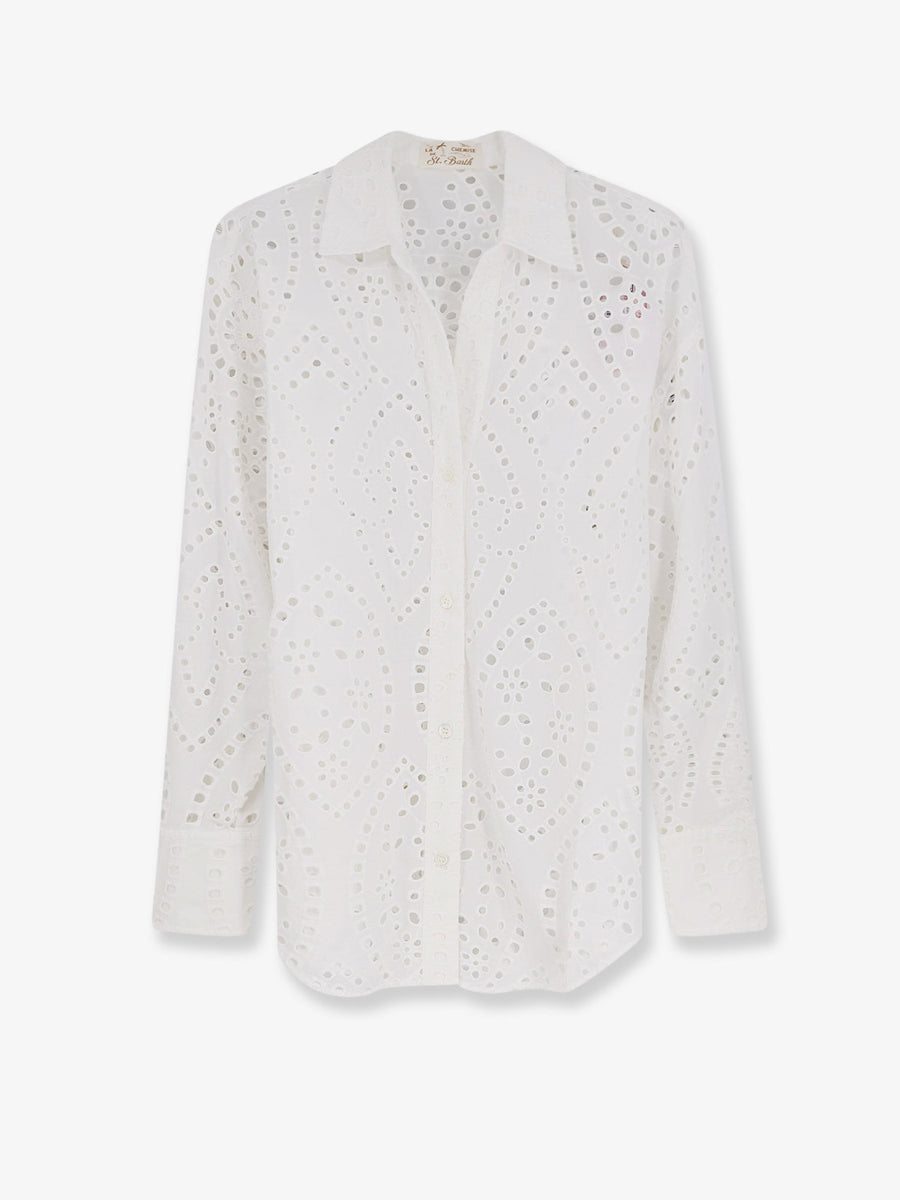 Shirt Cristal Broderie Anglaise White Cotton