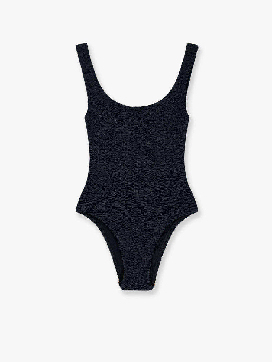 One-Piece Swimsuit Lora Crinkle Black Polyamide Swimwear