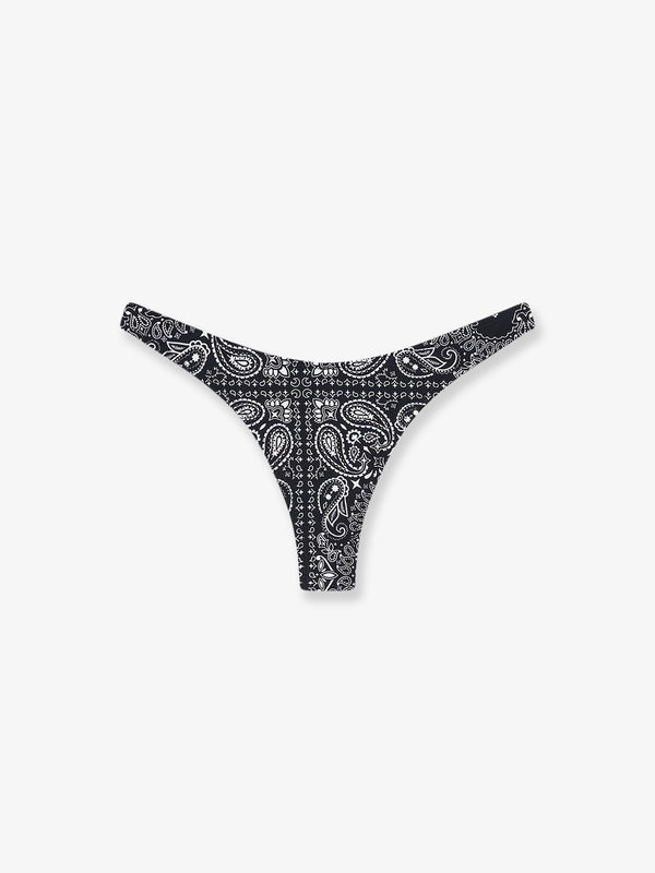 Bikini Bottoms Stretch Nylon Black Polyamide Swimwear