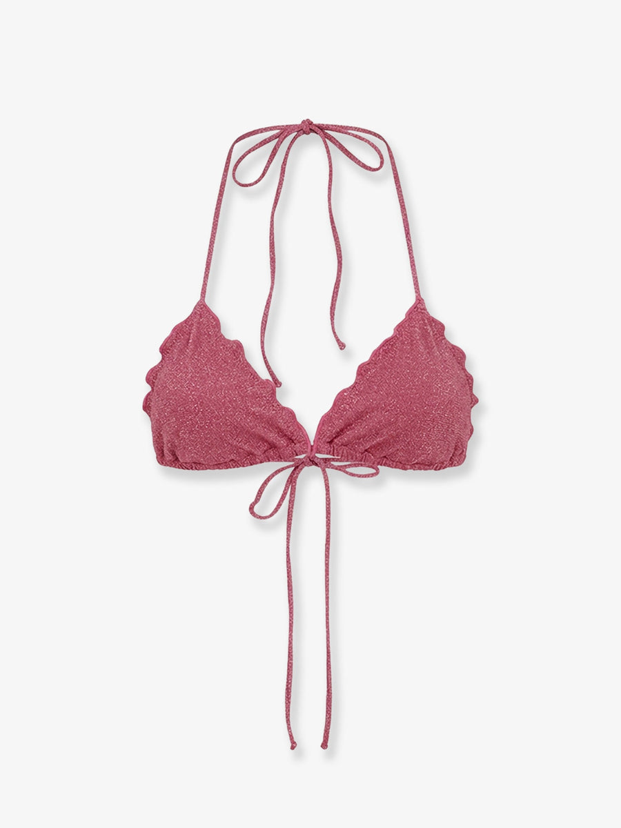 Bikini Top Pink Viscose Swimwear