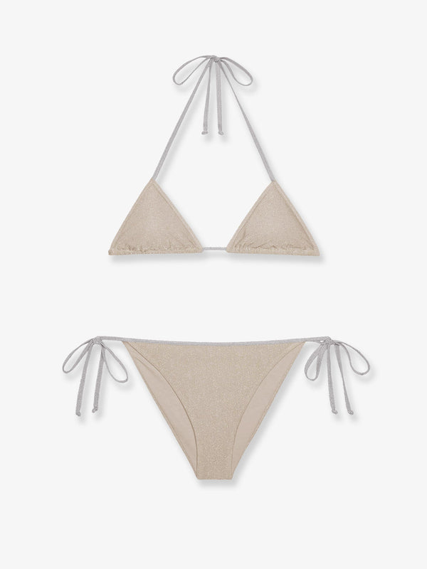 Bikini Viana Lurex Beige Viscose Swimwear