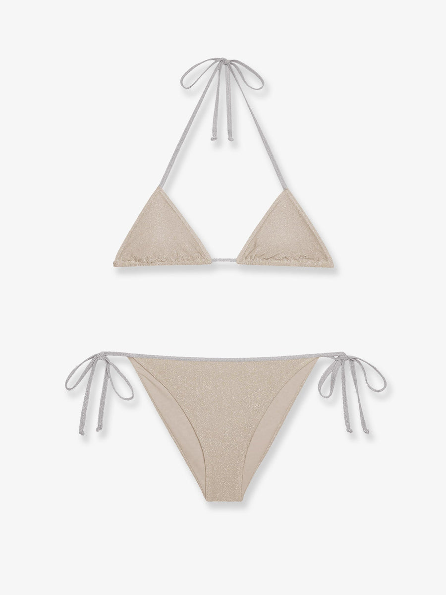 Bikini Viana Lurex Beige Viscose Swimwear