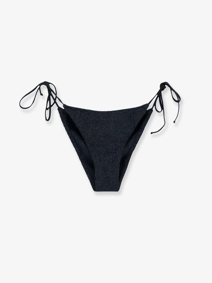 Bikini Top Virgo Crinkle Lurex Black Polyamide Swimwear