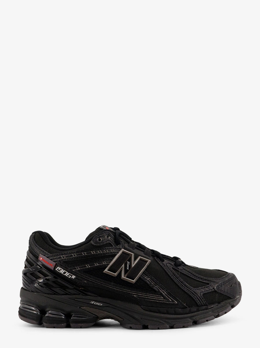 Nylon Sneakers With Rubber Logo Patch Black Nylon/rubber Trainers