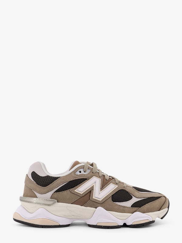 Low-Top Mesh Sneakers With Suede Inserts Beige Polyester Trainers