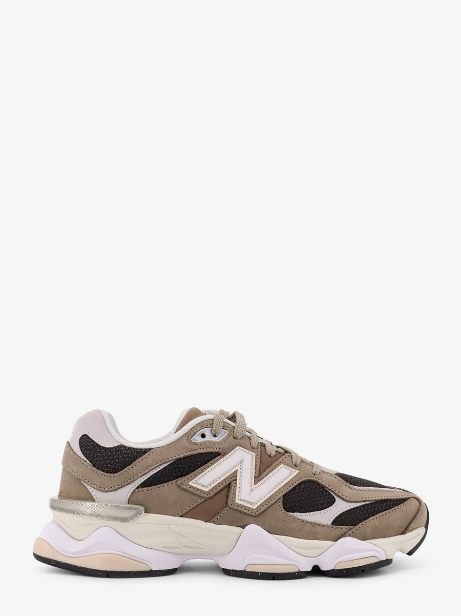 Low-Top Mesh Sneakers With Suede Inserts Beige Polyester Trainers
