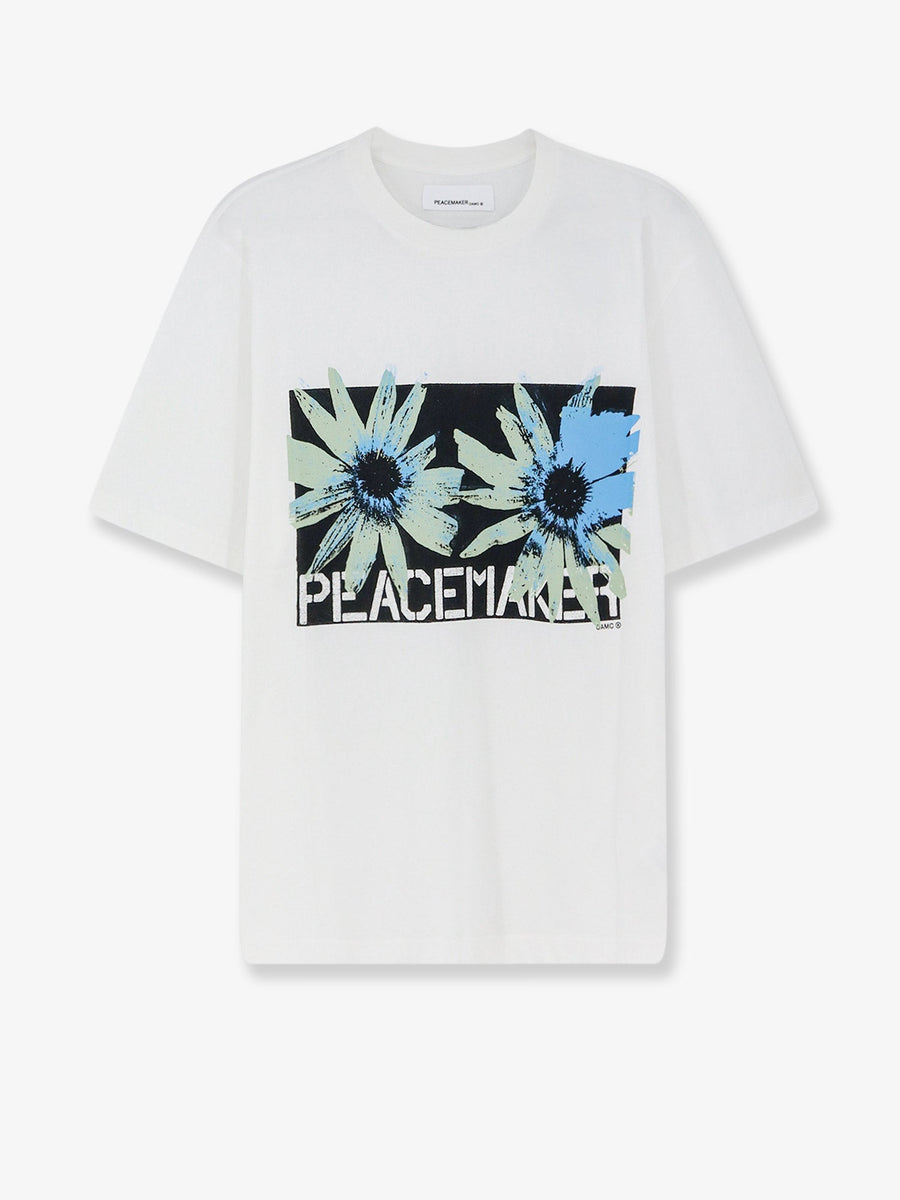T-Shirt Floral Print White Cotton T-shirts