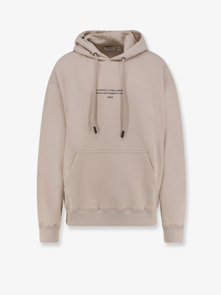 Cotton Sweatshirt With Logo Beige Sweatshirts