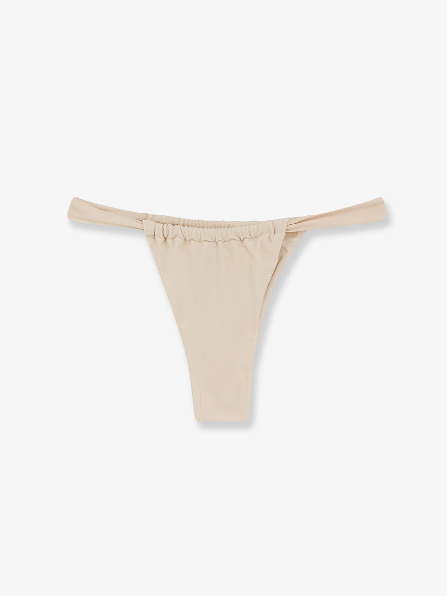 Lycra Bikini Bottom Beige Polyamide Swimwear