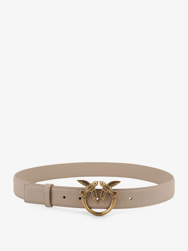 Leather Belt Beige