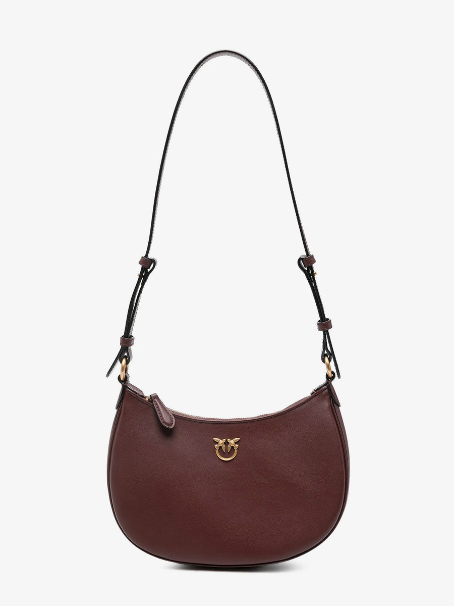 Half Moon Mini Leather Crossbody Bag Brown Shoulder