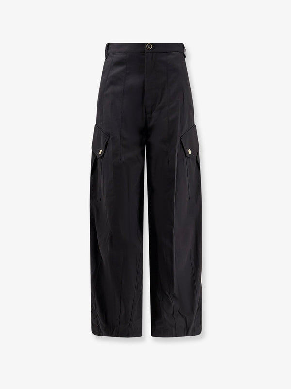 Cotton Trousers Black