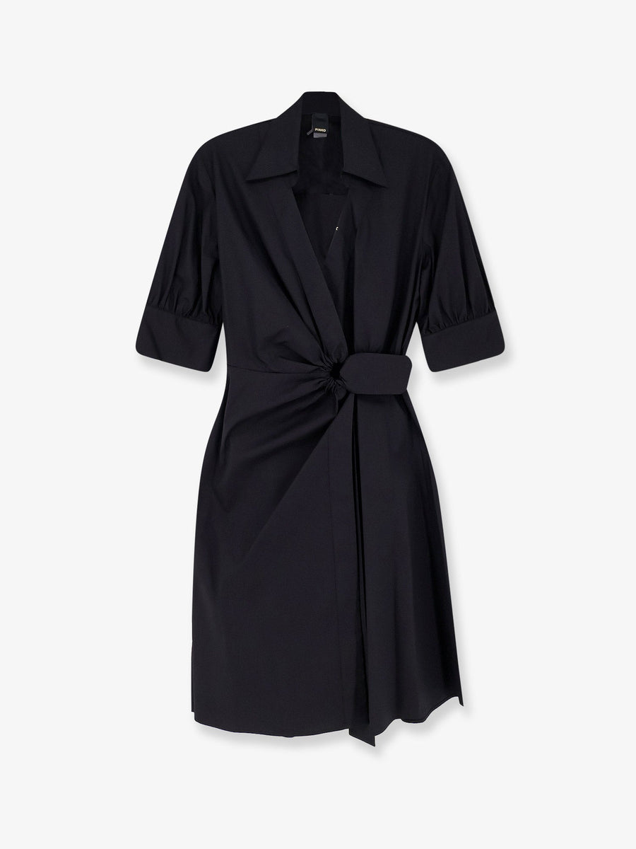 Aline Stretch Cotton Dress Black