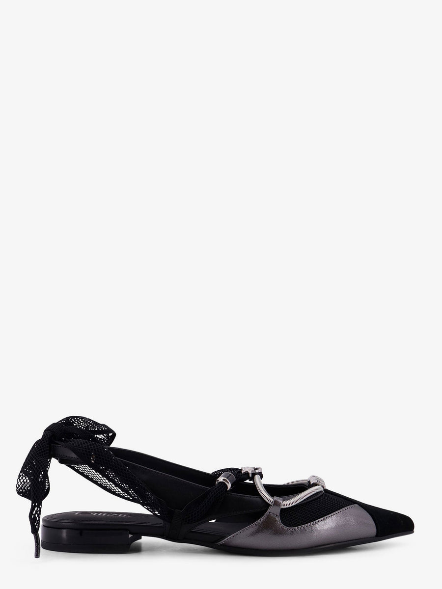 Ballerina Flats Gianira Black Leather Shoes