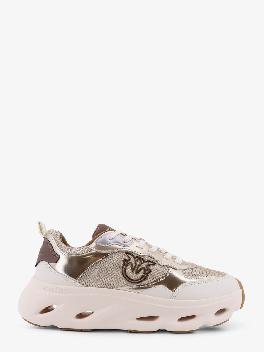 Sneakers Gold Leather-Nylon Leather/nylon Trainers