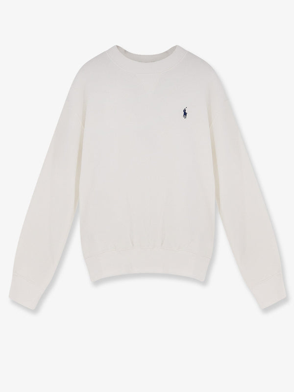 Crew-Neck Cotton-Blend Sweater White Sweatshirts