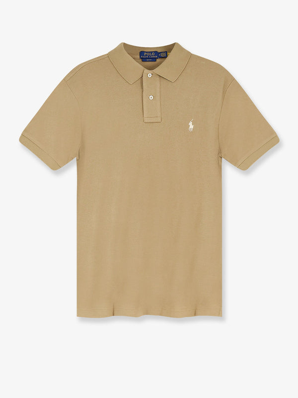 Polo Shirt Beige Cotton