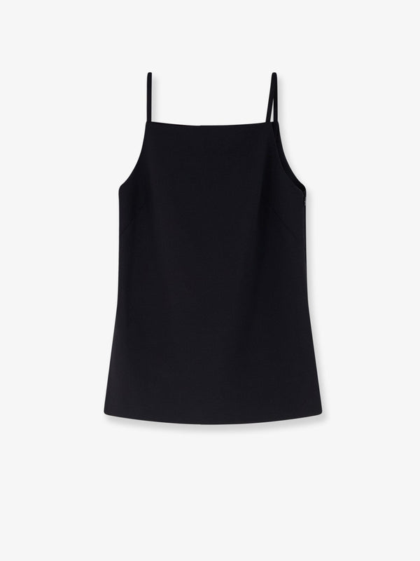 Tinta Square Neck Top Black Polyester T-shirts & Jerseys