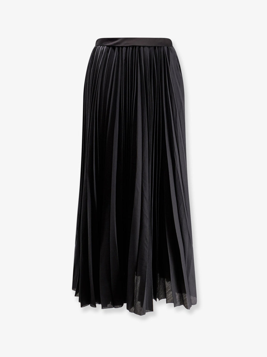 Pleated Skirt Black Polyester