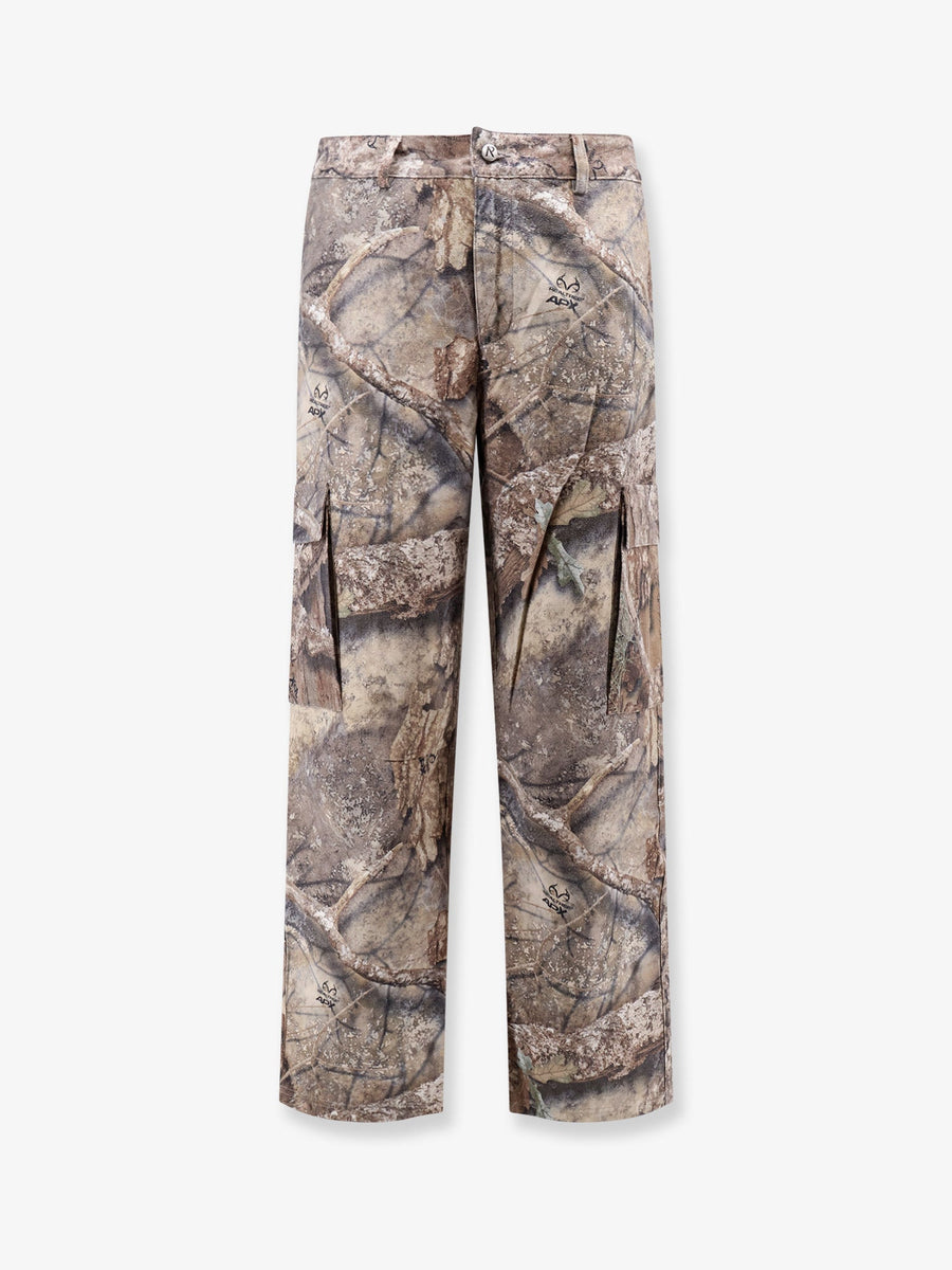 Cargo Trousers Brown Cotton