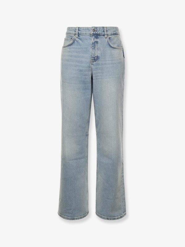 Boot Cut Jeans Blue Cotton